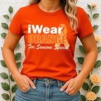I Wear Orange For Someone I Love Leukemia Women's T-Shirt thumb 2