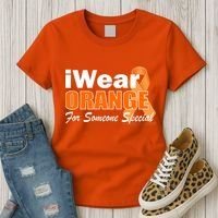 I Wear Orange For Someone I Love Leukemia Women's T-Shirt thumb 3