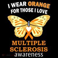 I Wear Orange For Those I Love MS Multiple Sclerosis Ornament thumb 1