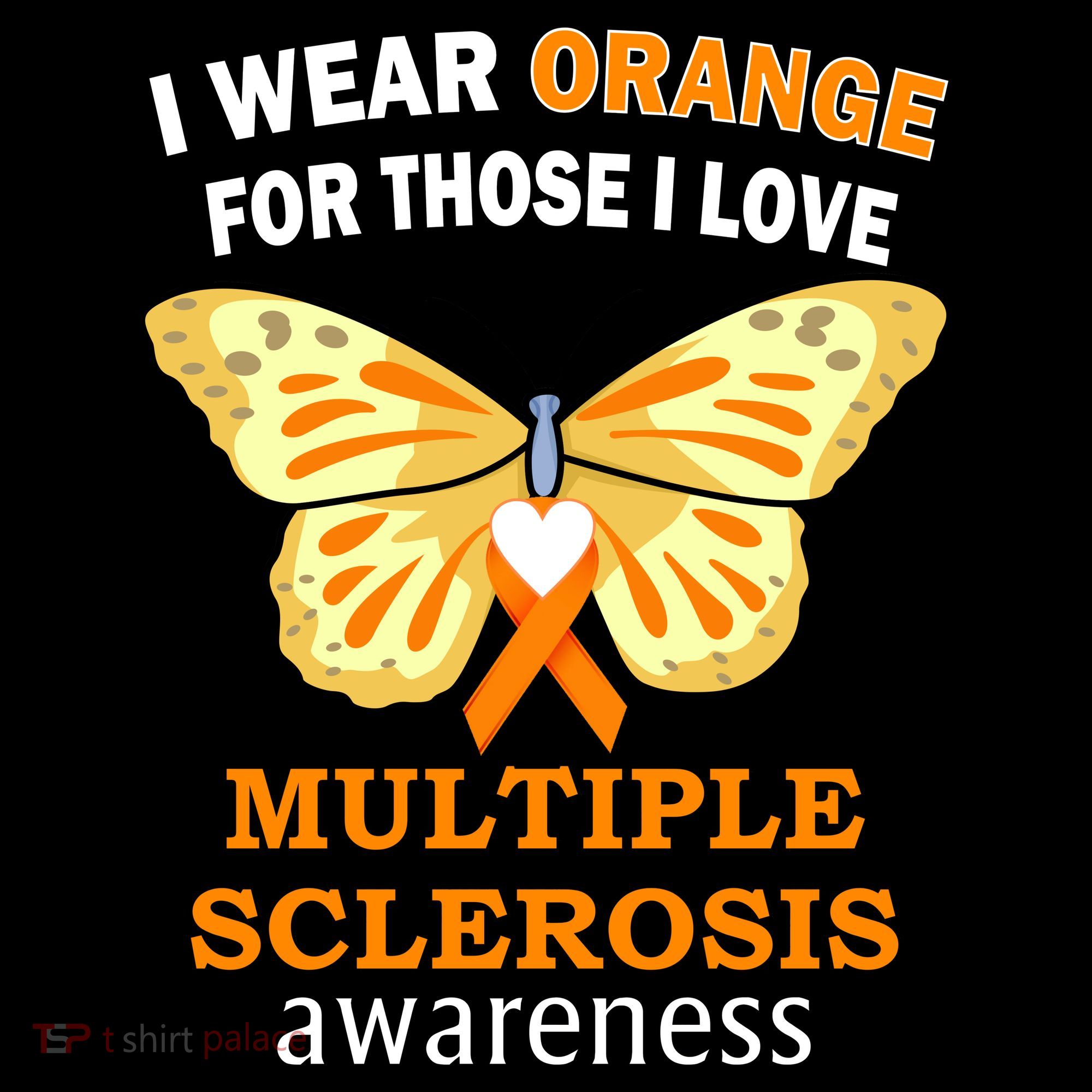 I Wear Orange For Those I Love MS Multiple Sclerosis Ornament