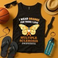I Wear Orange For Those I Love MS Multiple Sclerosis Tank Top thumb 4