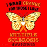 I Wear Orange For Those I Love MS Multiple Sclerosis Santa Hat thumb 1
