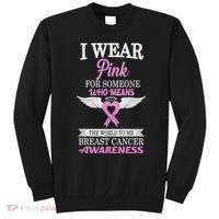I Wear Pink Angel Breast Cancer Awareness Sweatshirt thumb 0