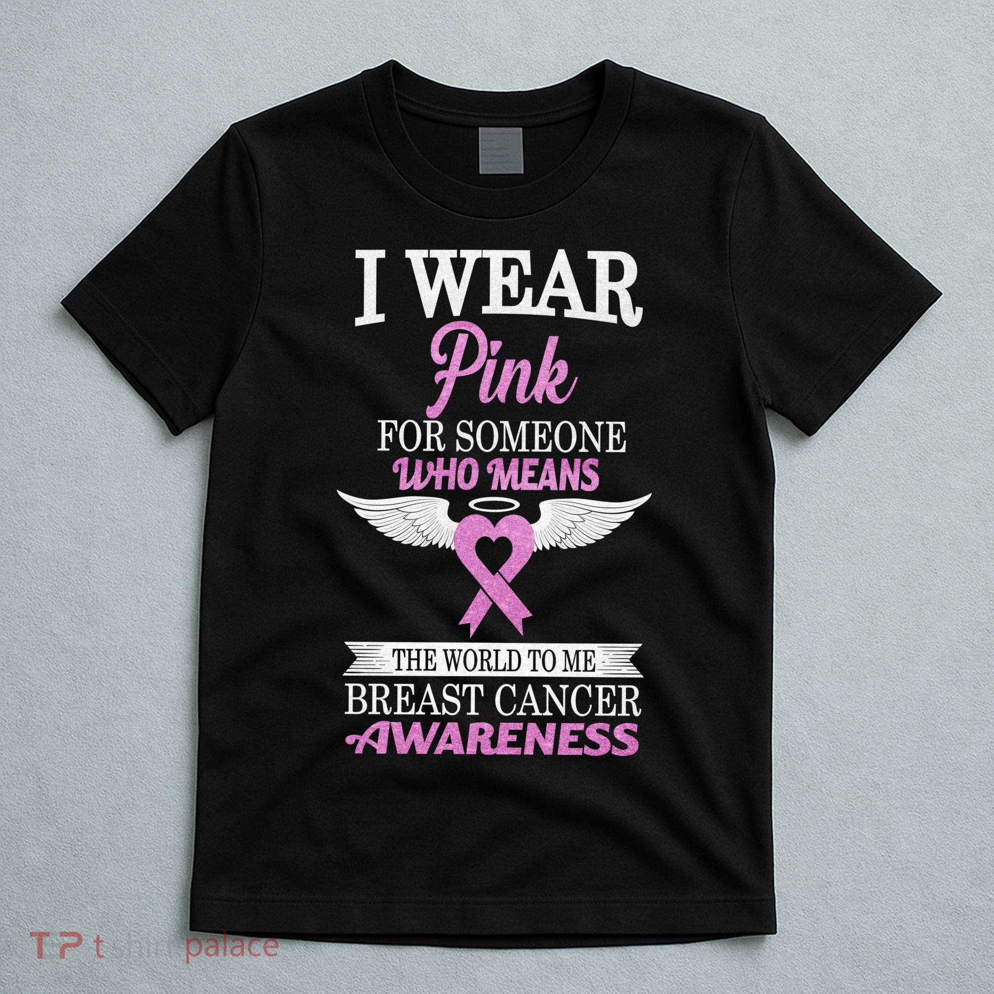 I Wear Pink Angel Breast Cancer Awareness T-Shirt