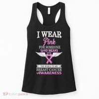 I Wear Pink Angel Breast Cancer Awareness Women's Tank Top thumb 0