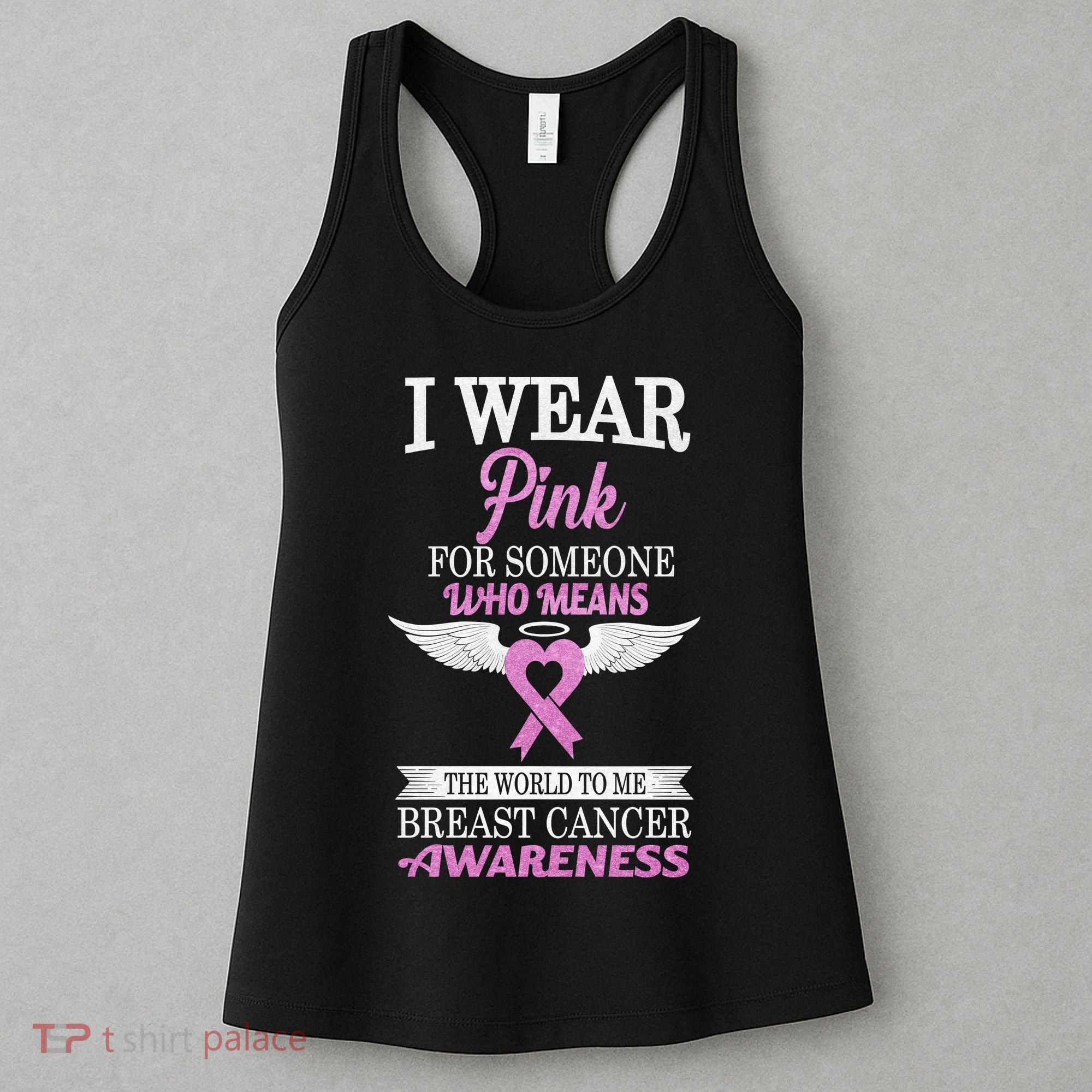 I Wear Pink Angel Breast Cancer Awareness Women's Tank Top
