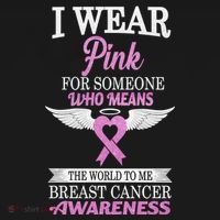 I Wear Pink Angel Breast Cancer Awareness Women's Tank Top thumb 5