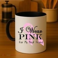 I Wear Pink For My Best Friend Coffee Mug thumb 4