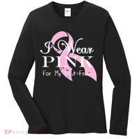 I Wear Pink For My Best Friend Women's Long Sleeve Shirt thumb 0