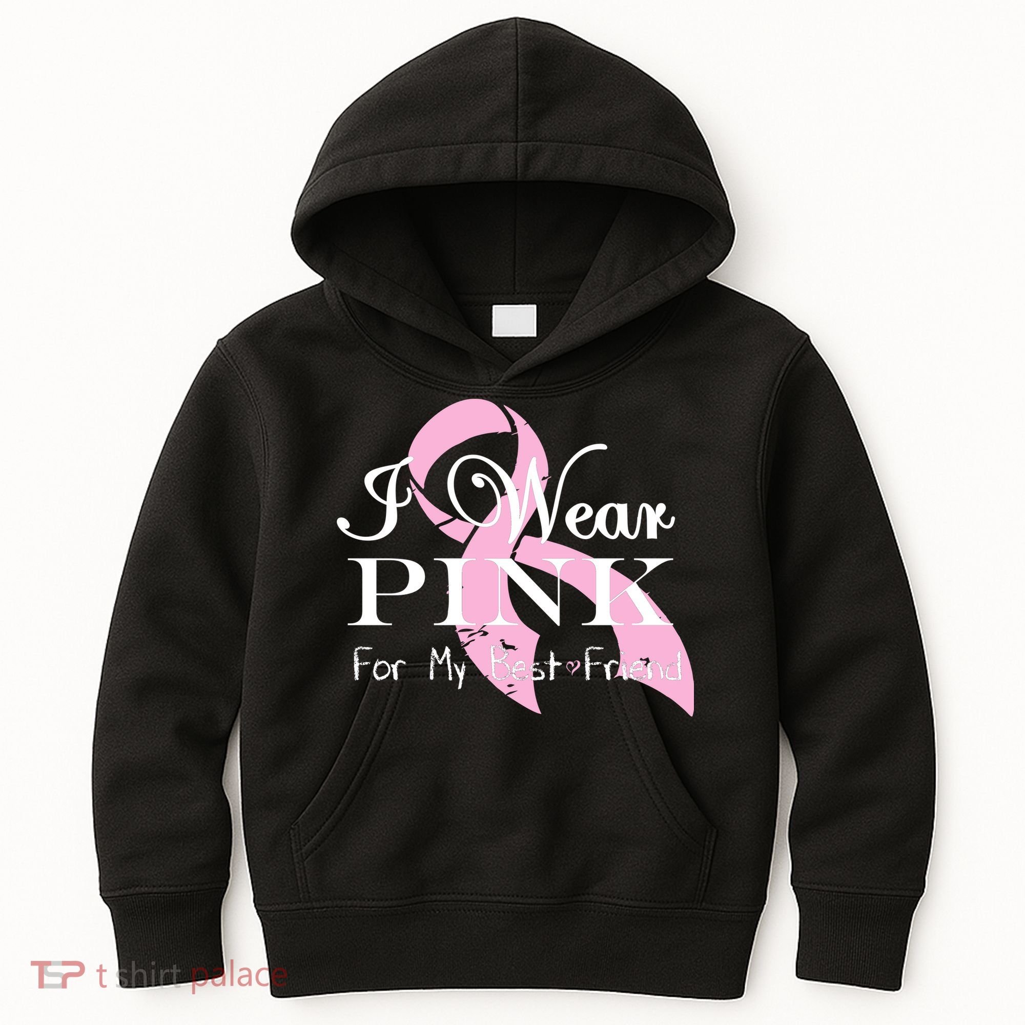 I Wear Pink For My Best Friend Kids Hoodie