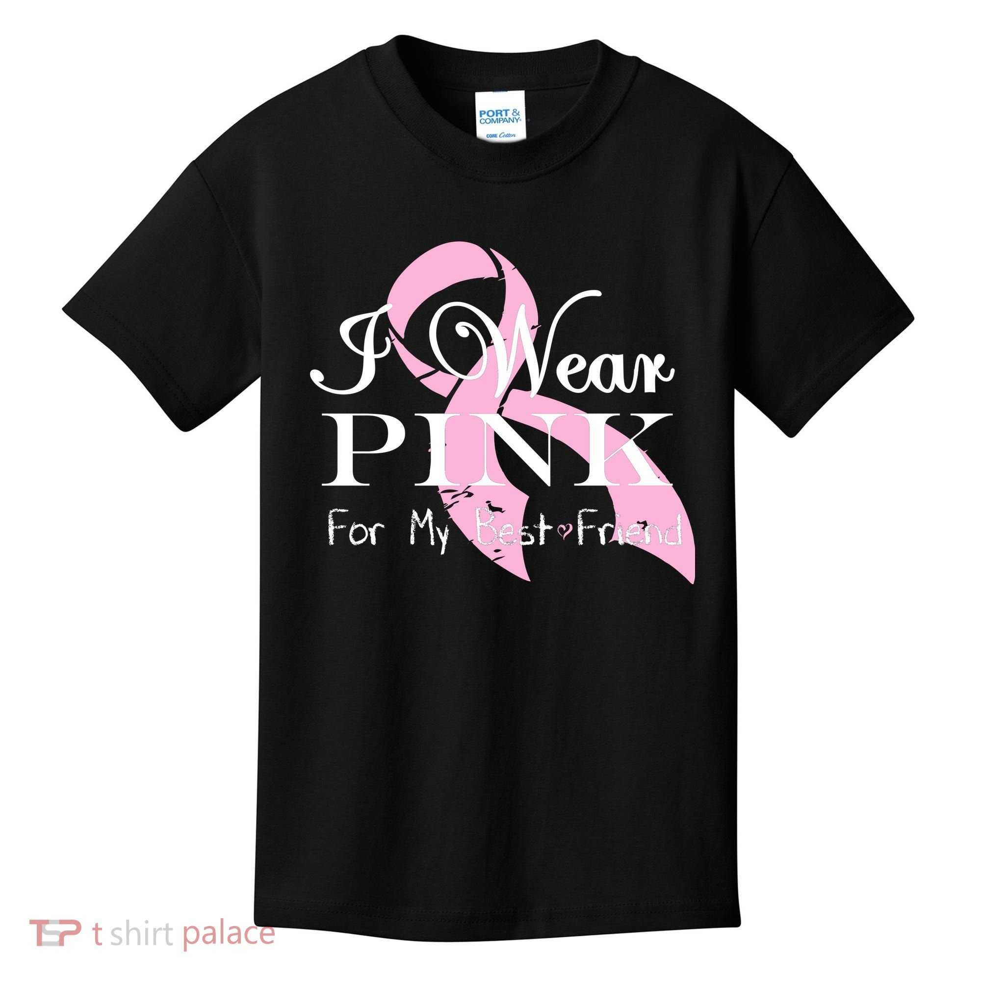 I Wear Pink For My Best Friend Kids T-Shirt