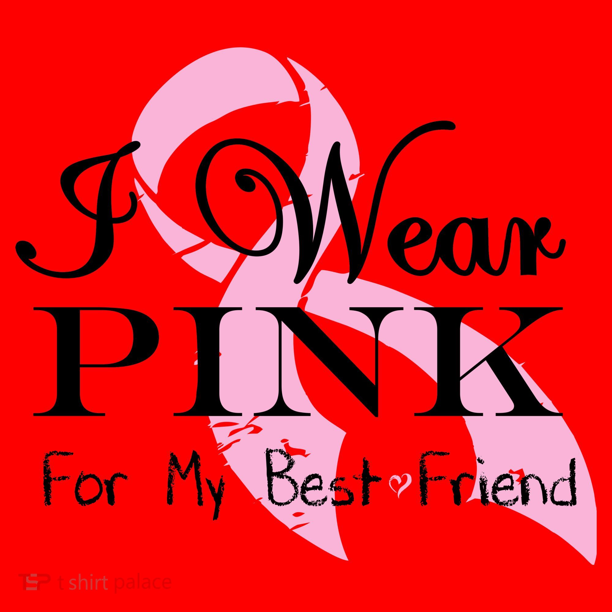 I Wear Pink For My Best Friend Santa Hat
