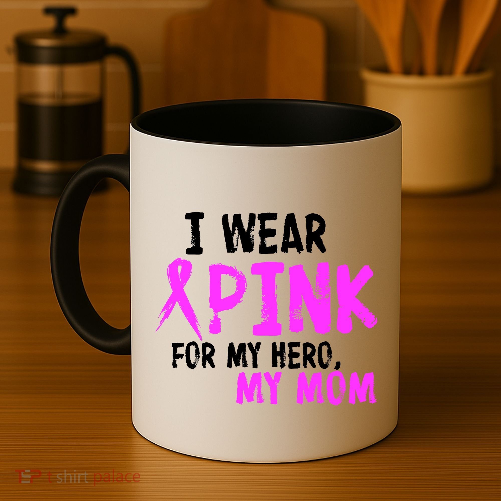 I Wear Pink For My Hero My Mom Coffee Mug