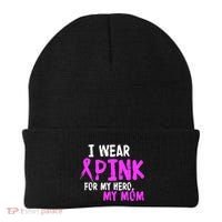 I Wear Pink For My Hero My Mom Beanie thumb 0