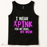 I Wear Pink For My Hero My Mom Tank Top thumb 2