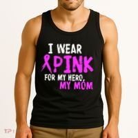 I Wear Pink For My Hero My Mom Tank Top thumb 3