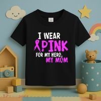 I Wear Pink For My Hero My Mom Toddler T-Shirt thumb 3