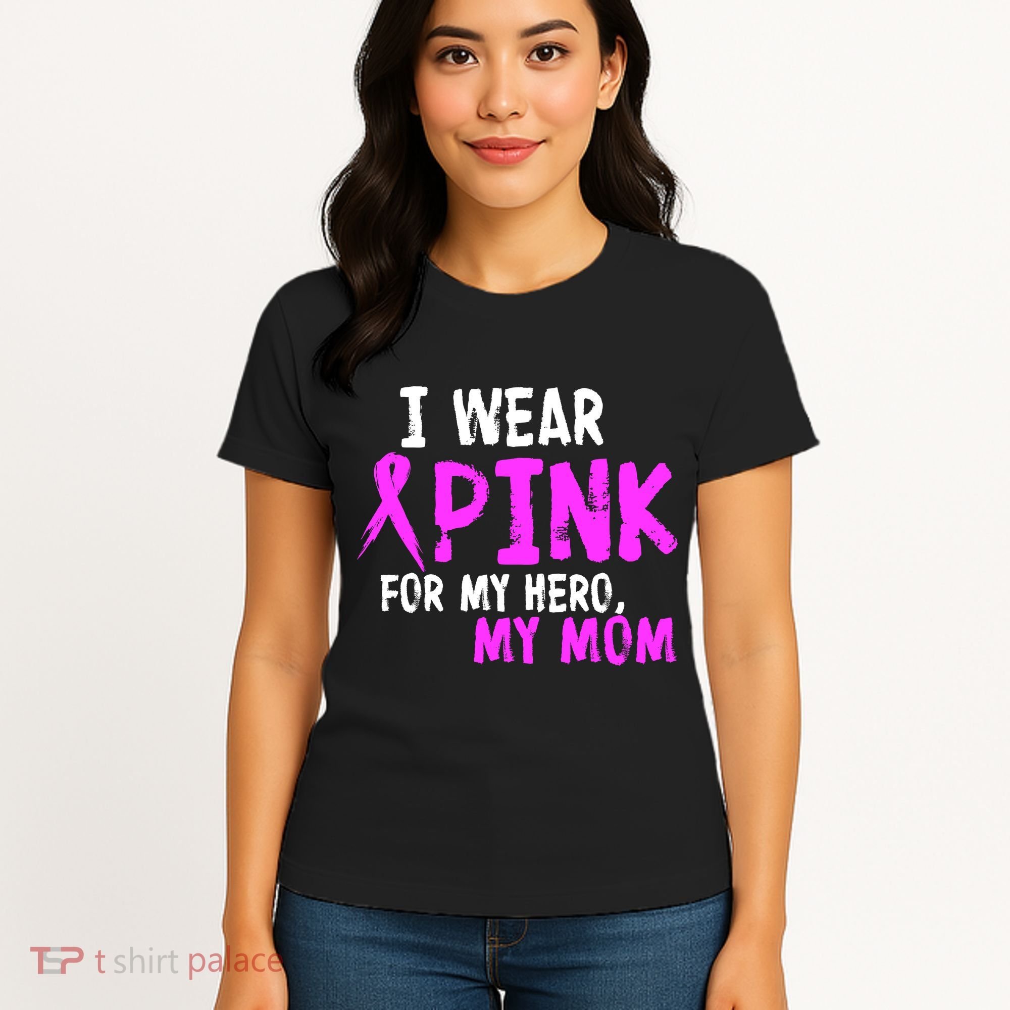 I Wear Pink For My Hero My Mom Women's T-Shirt