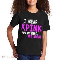 I Wear Pink For My Hero My Mom Kids T-Shirt thumb 2