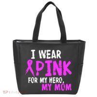 I Wear Pink For My Hero My Mom Tote Bag thumb 0