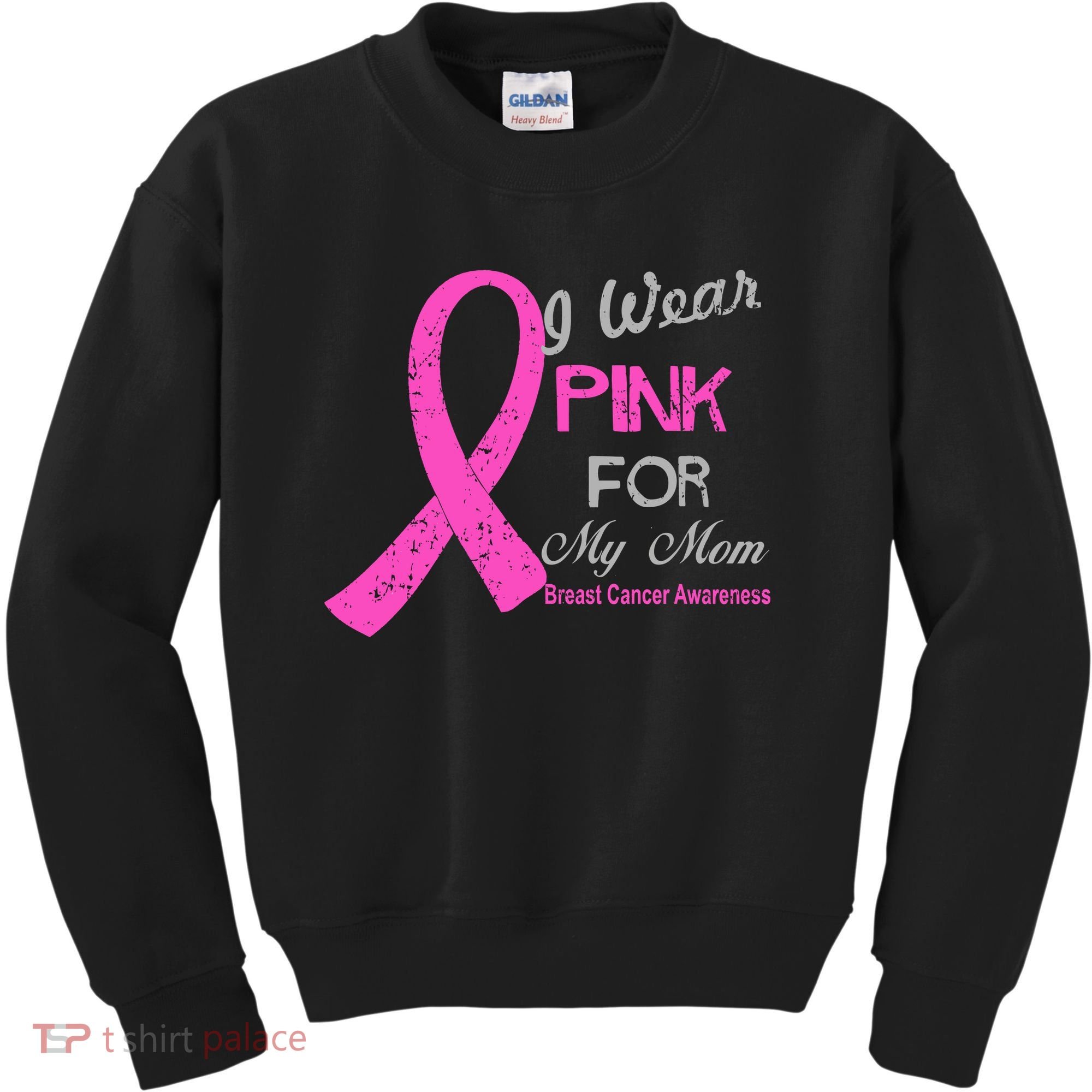 I Wear Pink For My Mom Breast Cancer Awareness Kids Sweatshirt