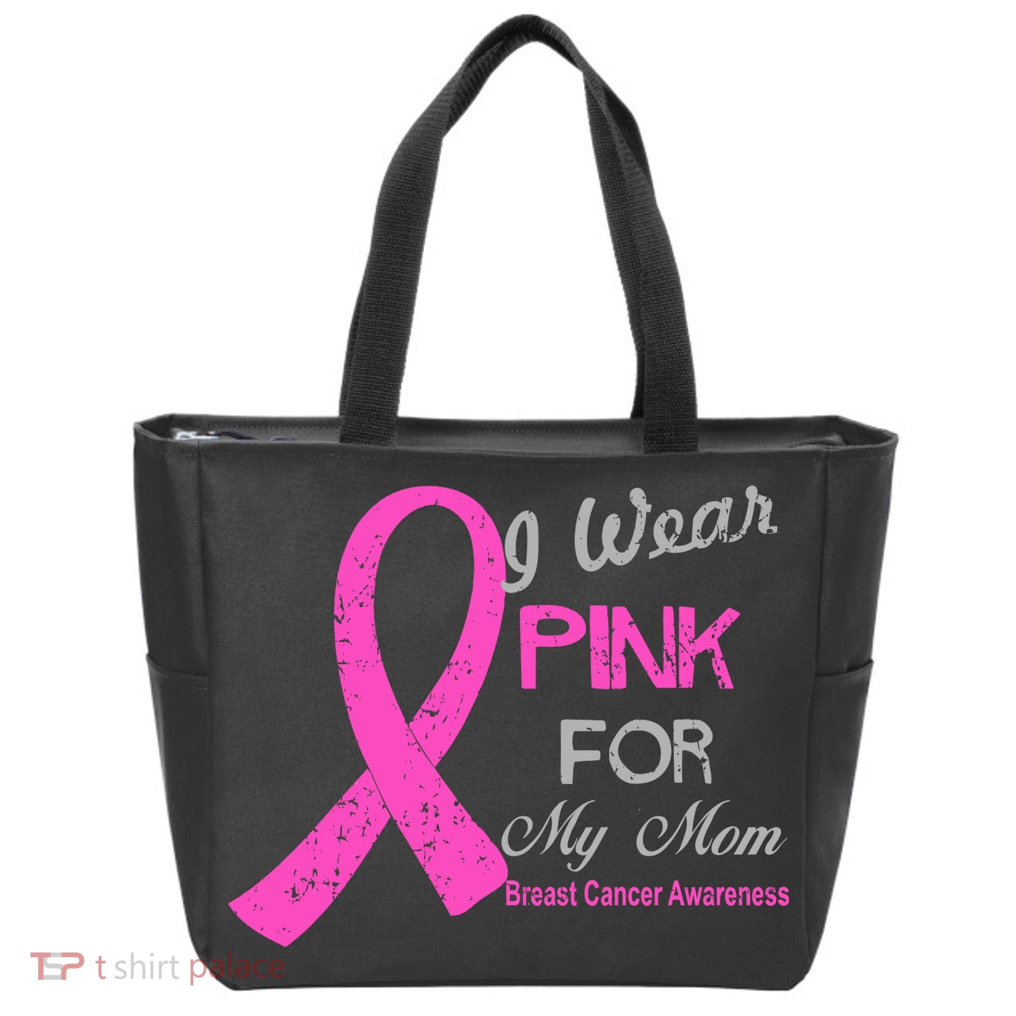 I Wear Pink For My Mom Breast Cancer Awareness Tote Bag