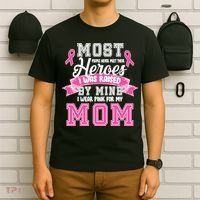I Wear Pink For My Mom My Hero-Breast Cancer Awareness T-Shirt thumb 6