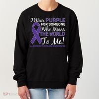 I Wear Purple Alzheimer's Disease Awareness Women's Sweatshirt thumb 0