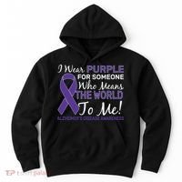 I Wear Purple Alzheimer's Disease Awareness Hoodie thumb 0