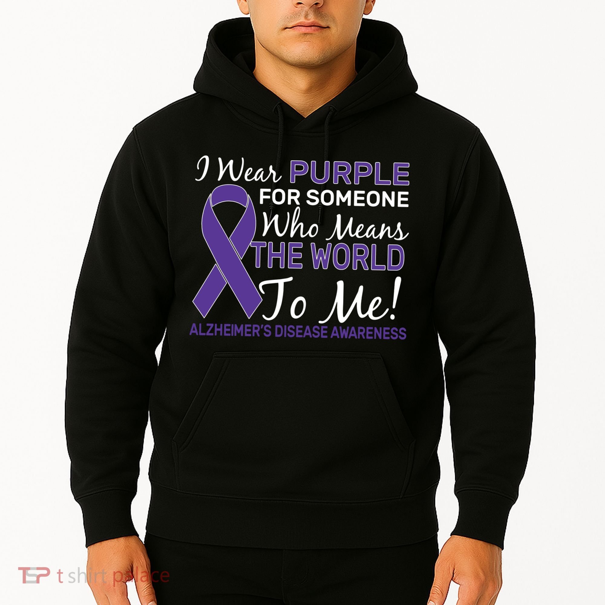 I Wear Purple Alzheimer's Disease Awareness Hoodie