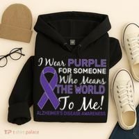 I Wear Purple Alzheimer's Disease Awareness Hoodie thumb 4