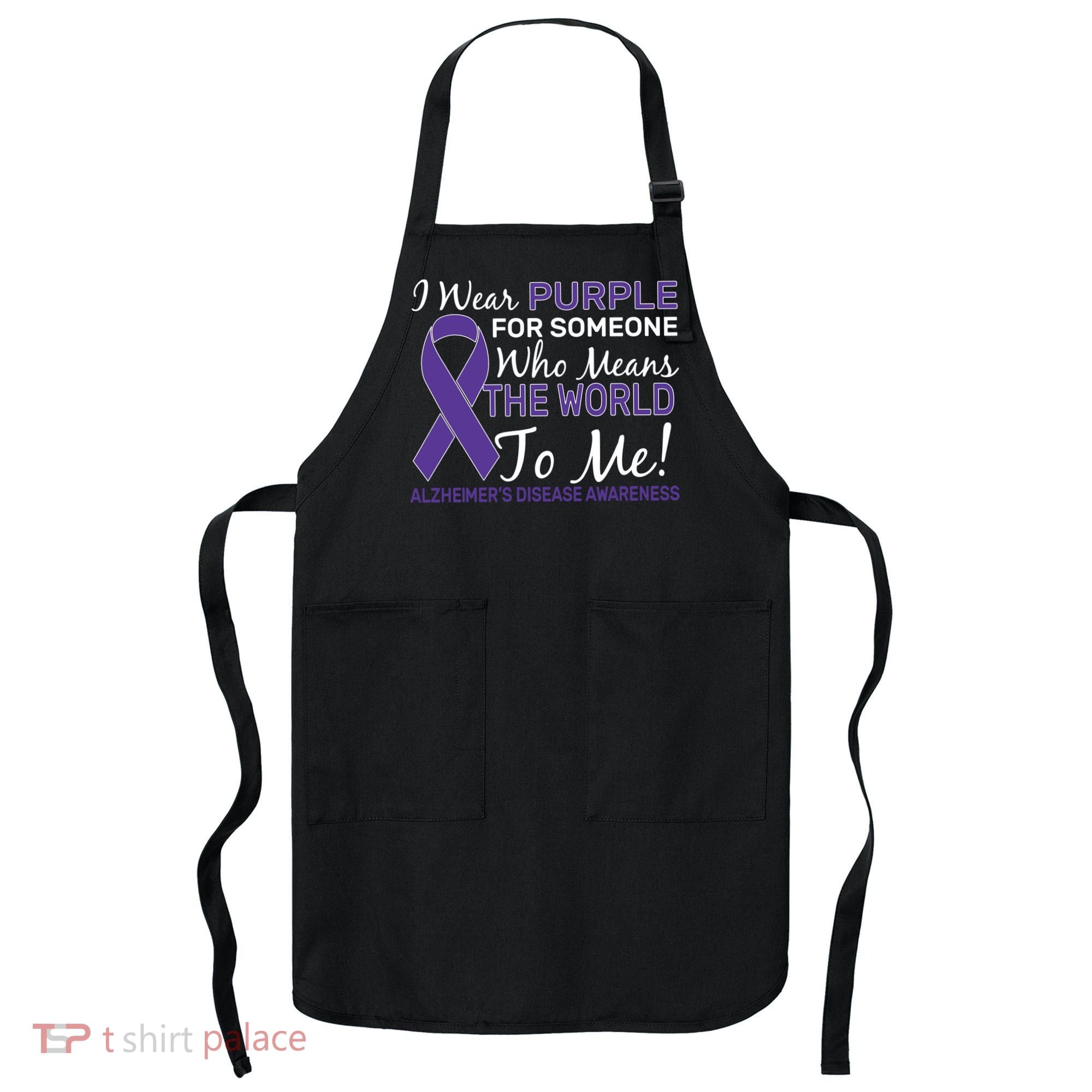 I Wear Purple Alzheimer's Disease Awareness Apron