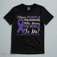 I Wear Purple Alzheimer's Disease Awareness T-Shirt thumb 5