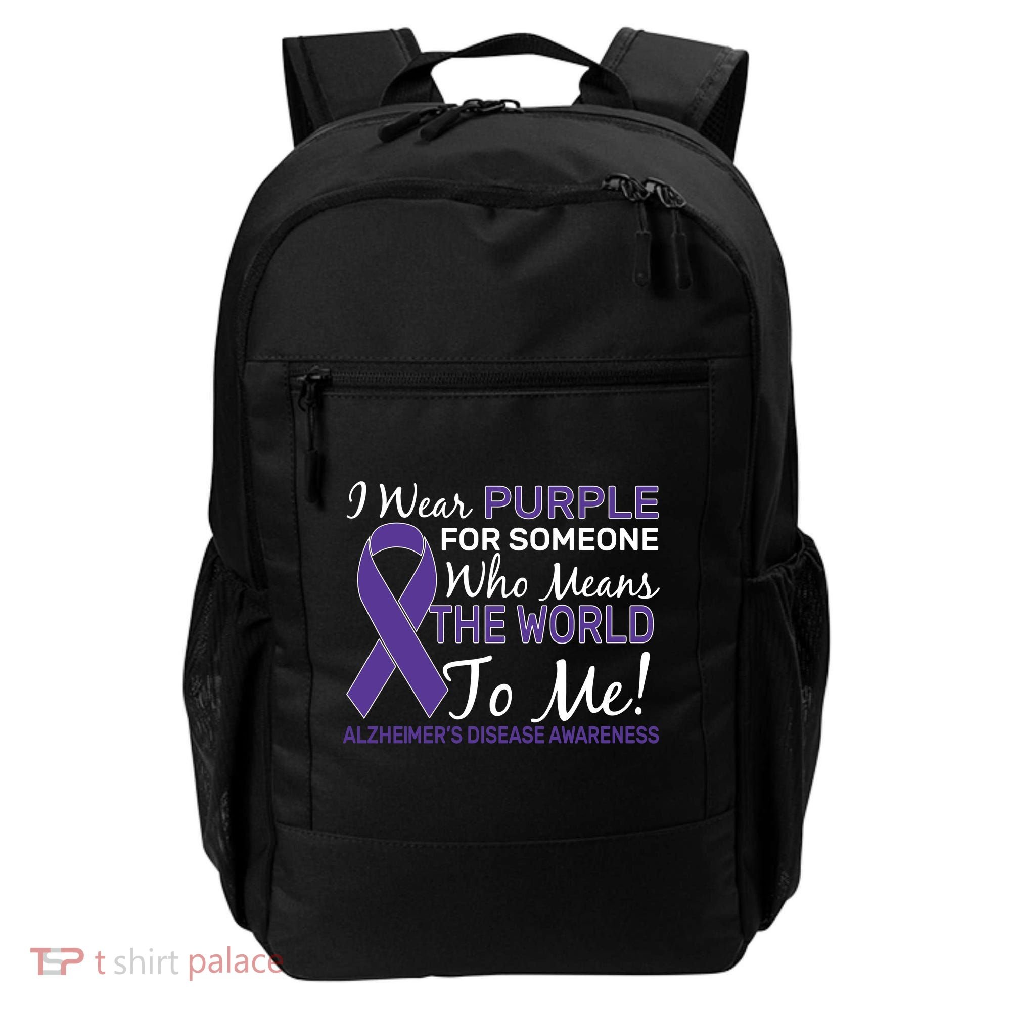I Wear Purple Alzheimer's Disease Awareness Backpack