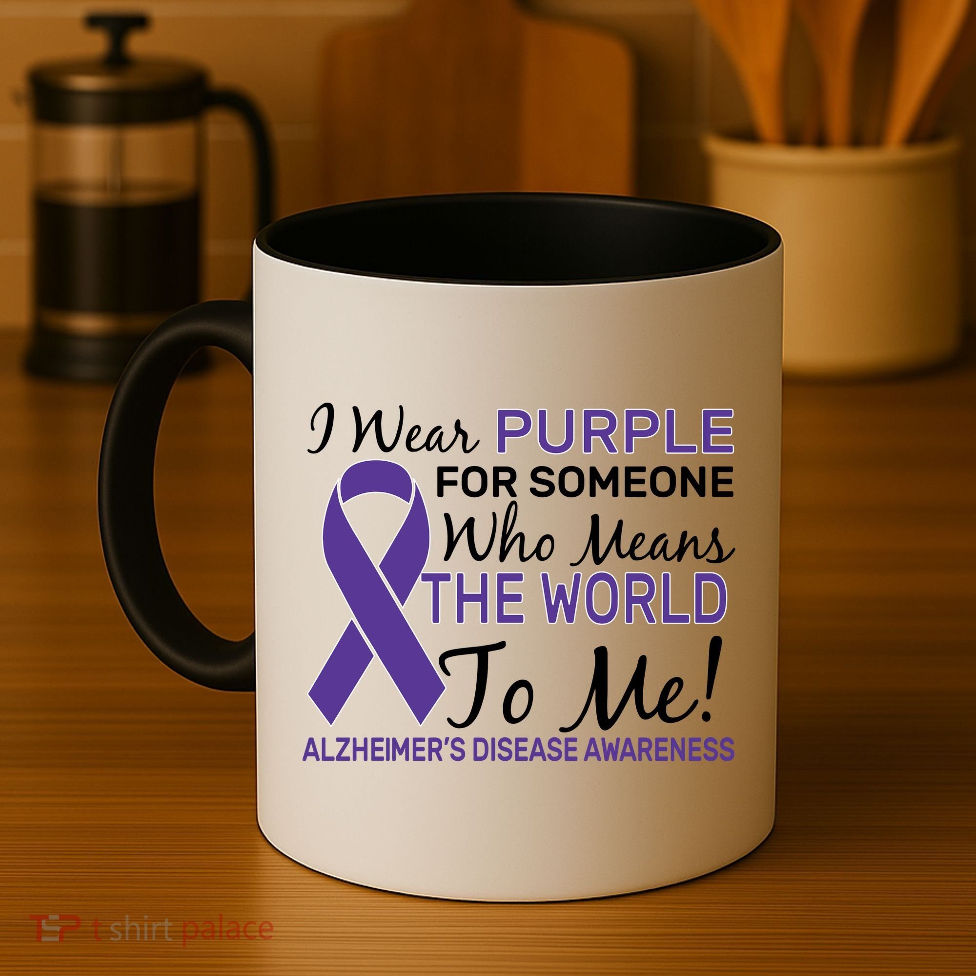 I Wear Purple Alzheimer's Disease Awareness Coffee Mug