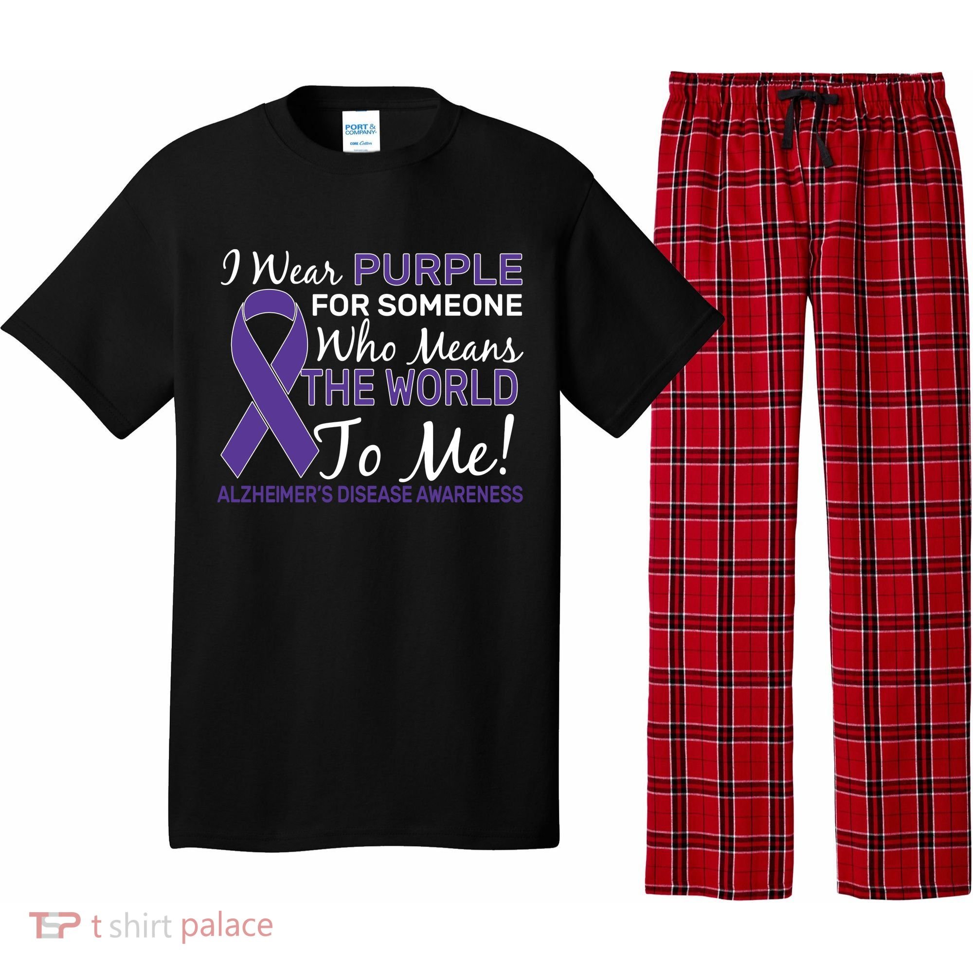 I Wear Purple Alzheimer's Disease Awareness Pajama Set