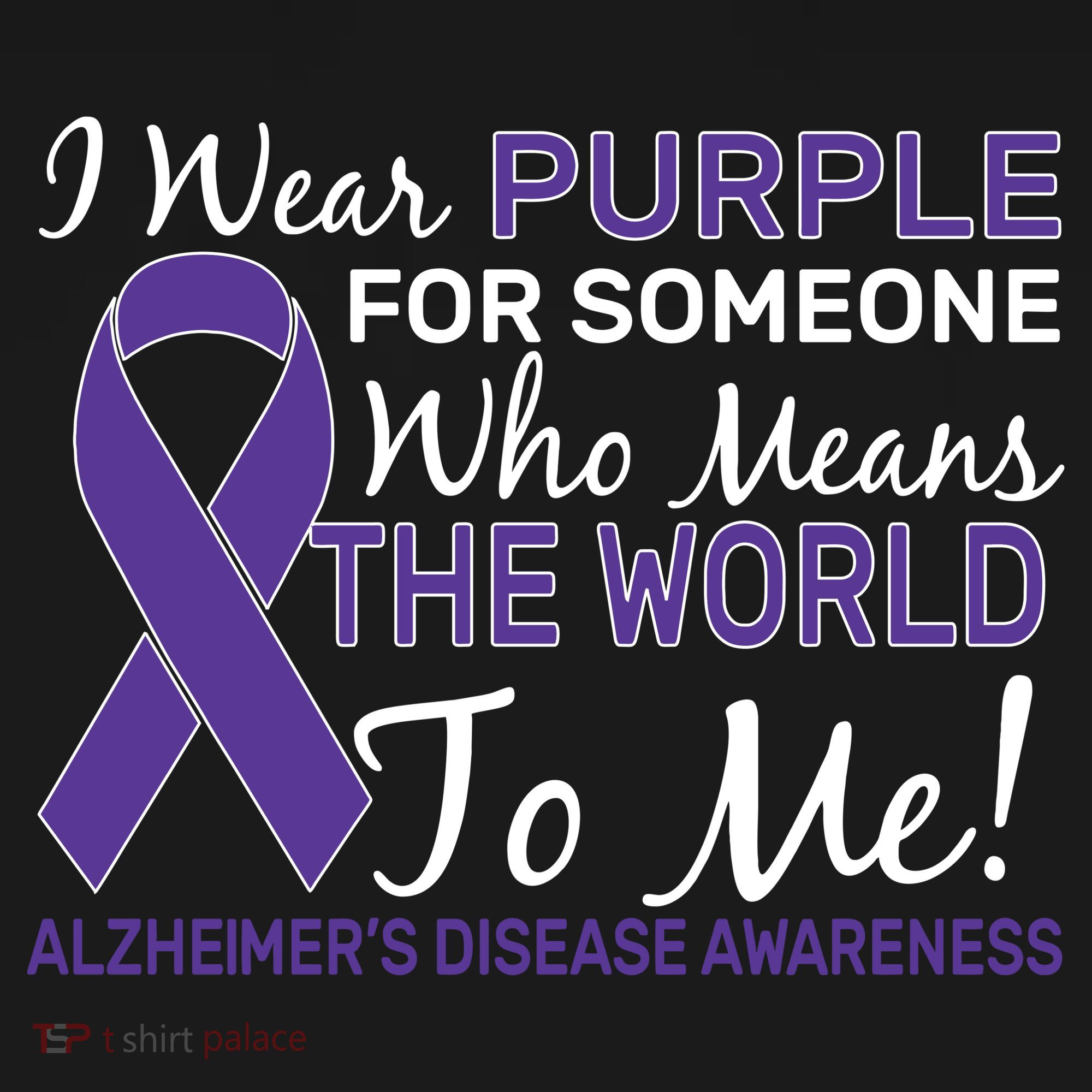 I Wear Purple Alzheimer's Disease Awareness Polo