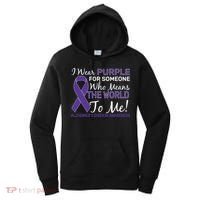 I Wear Purple Alzheimer's Disease Awareness Women's Hoodie thumb 0