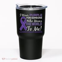 I Wear Purple Alzheimer's Disease Awareness Tumbler thumb 0
