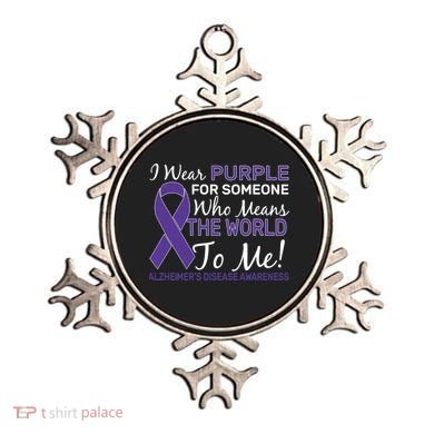 I Wear Purple Alzheimer's Disease Awareness Ornament