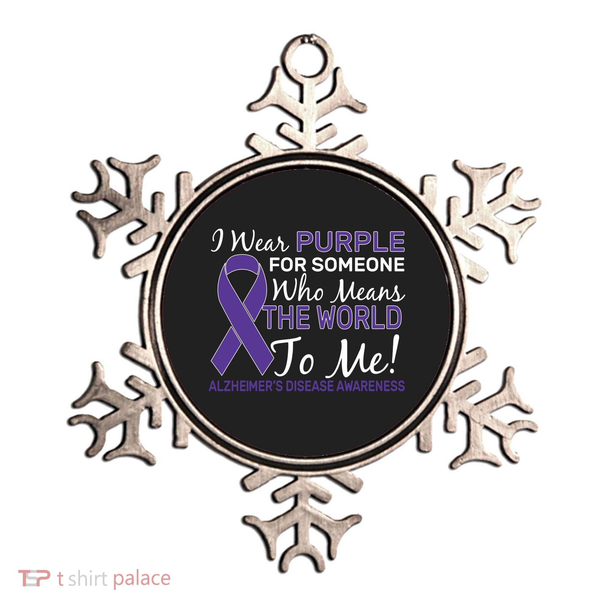 I Wear Purple Alzheimer's Disease Awareness Ornament