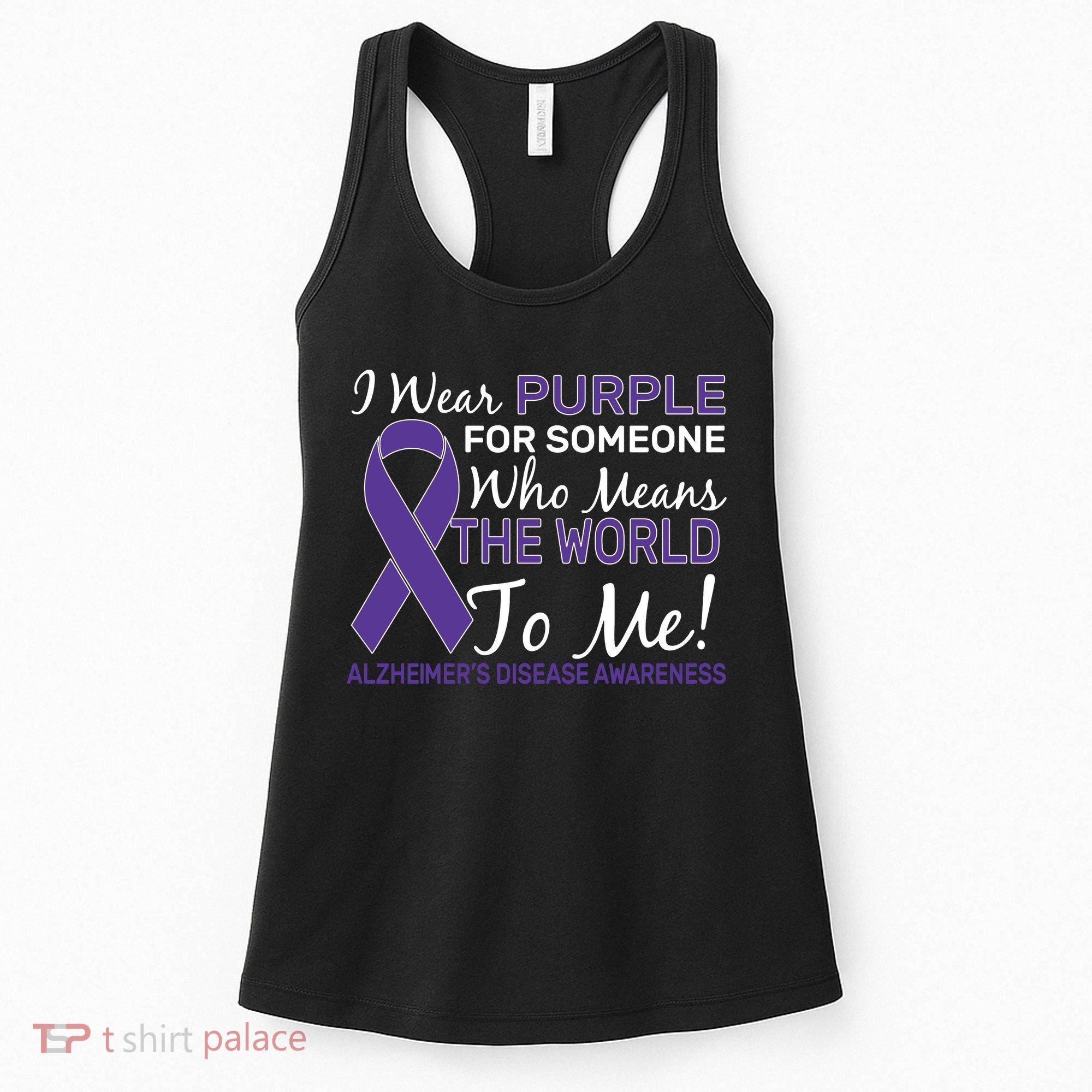 I Wear Purple Alzheimer's Disease Awareness Women's Tank Top
