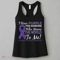 I Wear Purple Alzheimer's Disease Awareness Women's Tank Top thumb 3