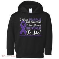 I Wear Purple Alzheimer's Disease Awareness Toddler Hoodie thumb 0