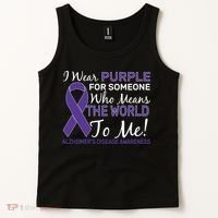 I Wear Purple Alzheimer's Disease Awareness Tank Top thumb 2