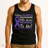 I Wear Purple Alzheimer's Disease Awareness Tank Top thumb 3