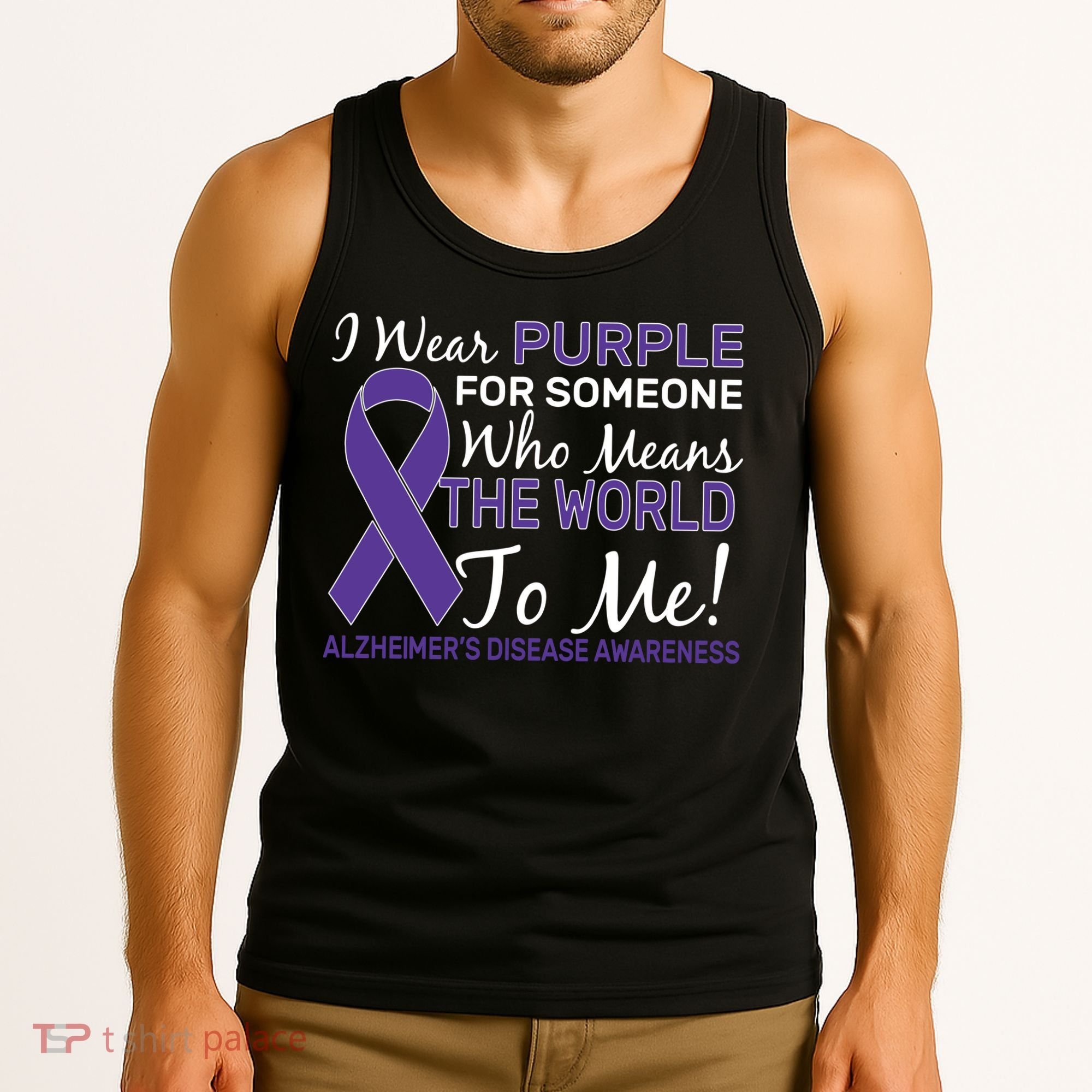 I Wear Purple Alzheimer's Disease Awareness Tank Top