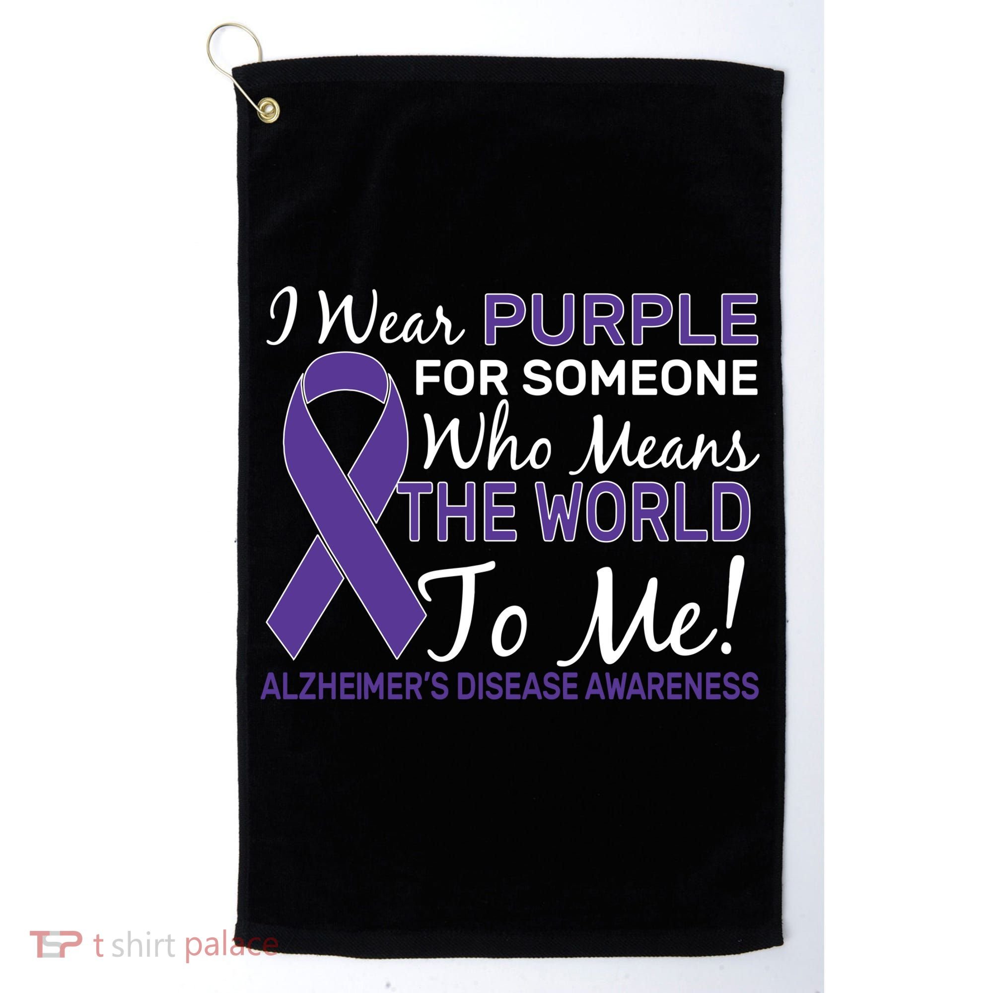 I Wear Purple Alzheimer's Disease Awareness Golf Towel