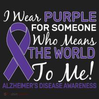 I Wear Purple Alzheimer's Disease Awareness Golf Towel thumb 3