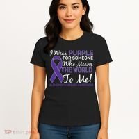 I Wear Purple Alzheimer's Disease Awareness Women's T-Shirt thumb 4